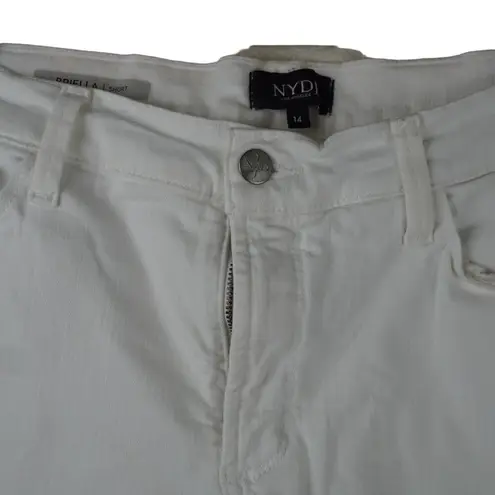 NYDJ EUC Briella Shorts Roll Cuff Optic White Size 14