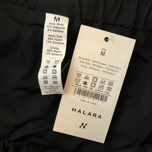 Halara Breezeful Low Rise Drawstring Zip Pocket Running Shorts 2.5" Black M