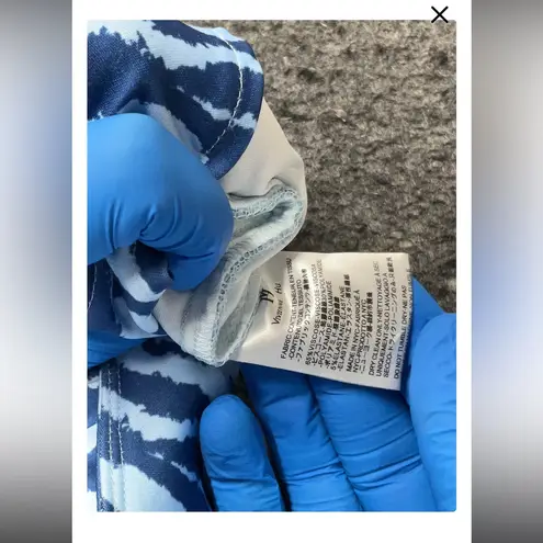 Vivienne Hu Blue Zebra Pattern Jumpsuit Size M