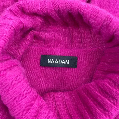 Naadam Luxe Cashmere Turtleneck Tunic Sweater Fuschia Pink Size XS