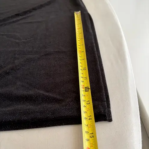 Y2K Corset Midi Velvet Dress Sz. M Babydoll Glitter Black Fitted Fairygoth Goth Size M