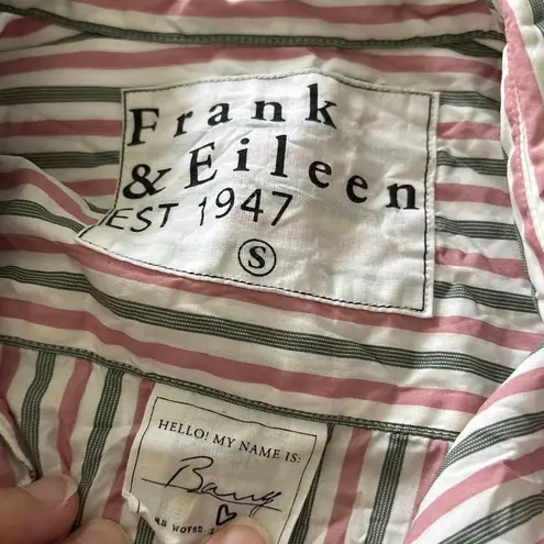 Frank & Eileen Size S Barry Button Front Up Shirt Stripes Striped Long Sleeves - Image 4