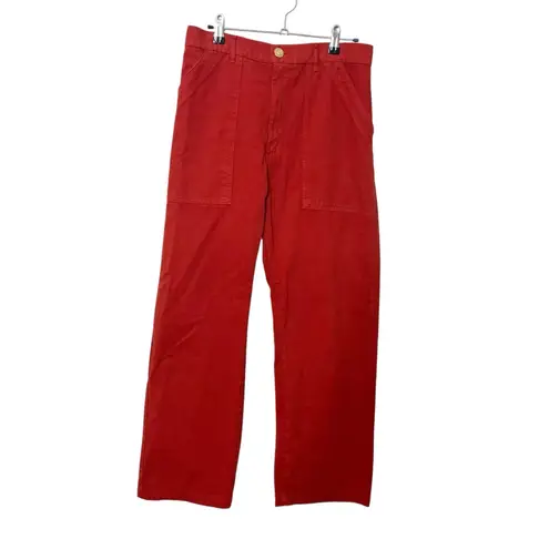 Big Bud Press Work Pants Mustang Red Women’s Size Small Straight Leg Cotton