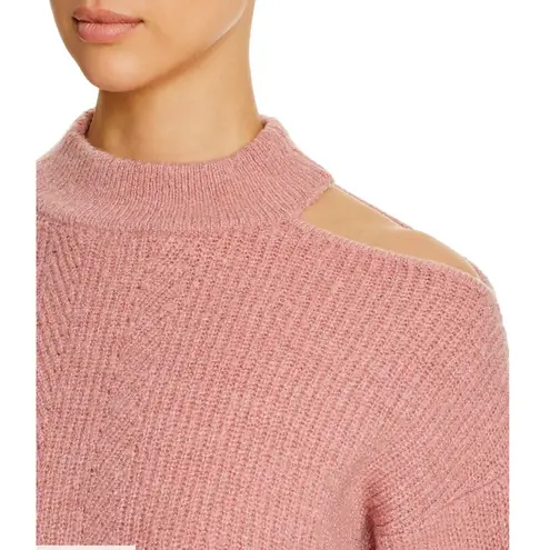 Design History Women’s Metallic Cold Shoulder Sweater L