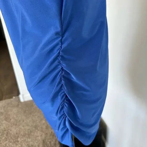 Dana Buchman Blue Ruched Sleeveless Tank Top