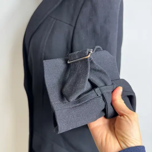 Dries Van Noten 100% wool tailored black blazer with longer contrast back panel