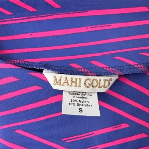 Mahi Gold Bimini Dress, purple stripe, US size S