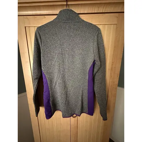 NFL Minnesota Vikings Team Apparel Fleece Jacket Full Zip Womens Size Small Gray Purple