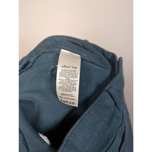 Aritzia  Wilfred Free high-rise straight leg teal jeans size 8