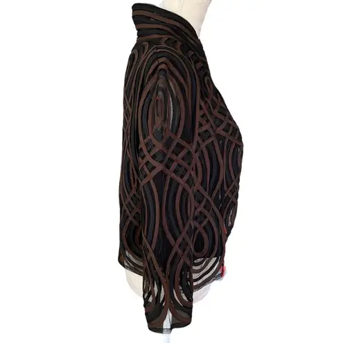 Vintage Talk of the Walk Mesh Ribbon Blazer M Gorgeous Details New Black Size M