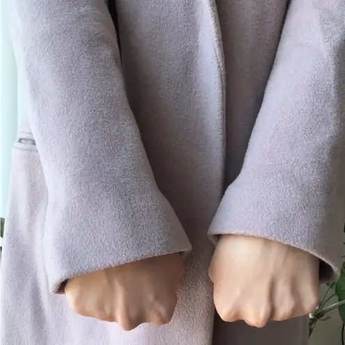 Reiss Women’s Crombie Wool-Blend Coat Jacket Two Jet Pocket, Lavender, Size 8