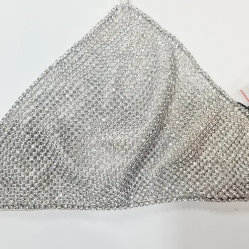 LAMARQUE Raeka Rhinestone Bralette in Silver Large