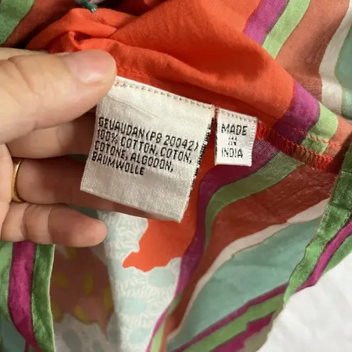 Rene Derby Collection S Beaded Embroidered Top Cotton Red