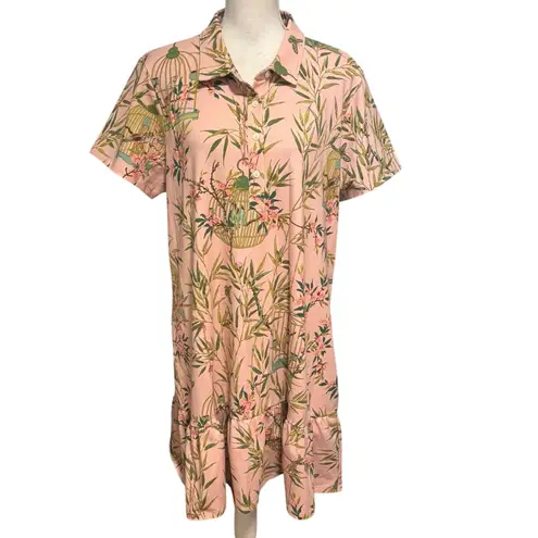 Spartina 449 NEW Size XXL Joelle Polo Dress Enclave Bamboo Bird Cage Pink