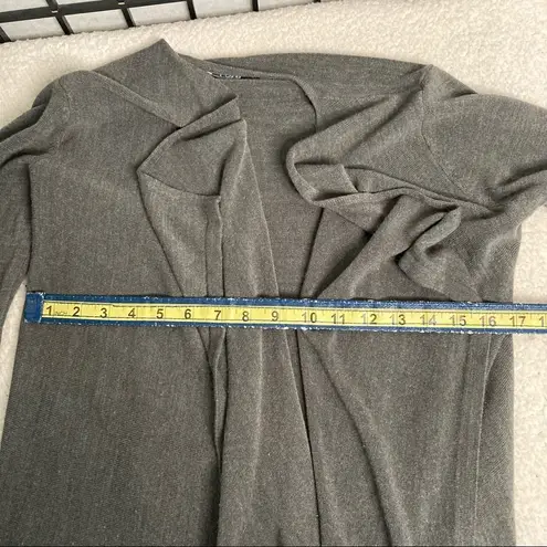 Ellen Tracy Draped Cardigan Grey Medium