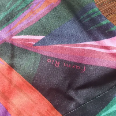 Farm Rio Tropical Pink Green Bohemian Romantic Nature Women's Maxi Skirt Size XL