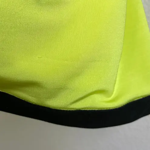 Jamie Sadock Womens Medium 1/4 Zip Top Golf Yellow Dragon Signed Black Stretch