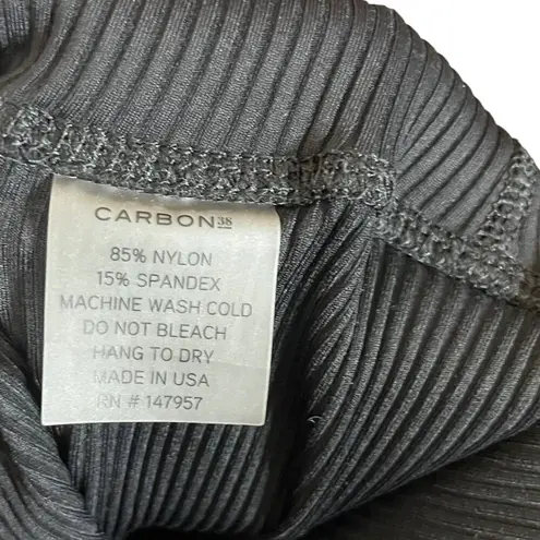 Carbon 38 Ribbed 7/8 Legging Cropped Ankle Black Yoga Gym Women’s Size Small S