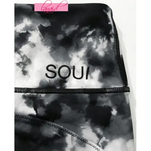 SoulCycle Tie-Dye Contour Stitch Tights Skinny Run