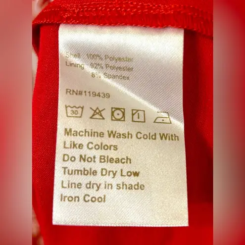 Flora Bea NWT NYC Red Evan One Shoulder Mini Dress Size Small