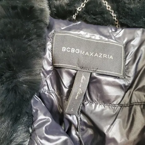 BCBGMAXAZRIA Black Adela Down & Feather Puffer