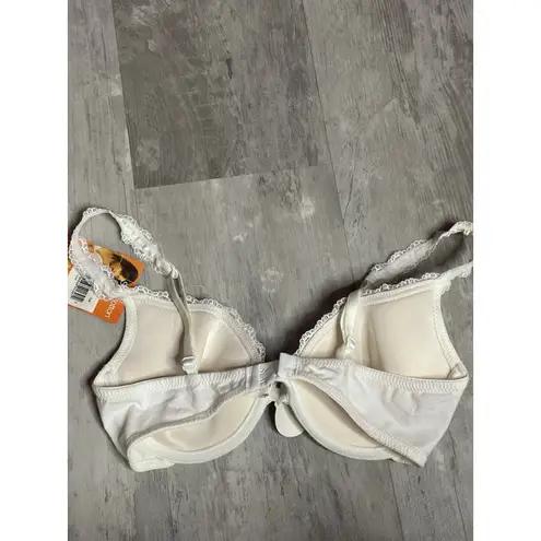 Vassarette Women's White Ice 34C Lace No Slip Straps Bra