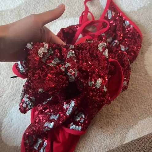 Moschino NWT Siren Hollywood Stencils Sequins One-piece Swimsuit