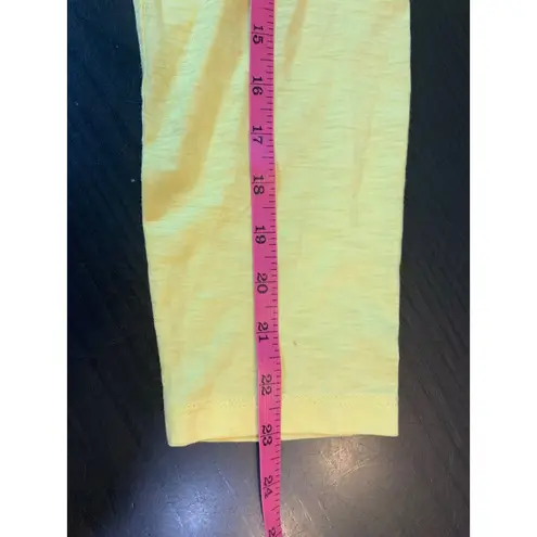 Charlie B Butter Yellow Shirt Womens Medium Pima Cotton Asymmetrical‎ Hem Artsy