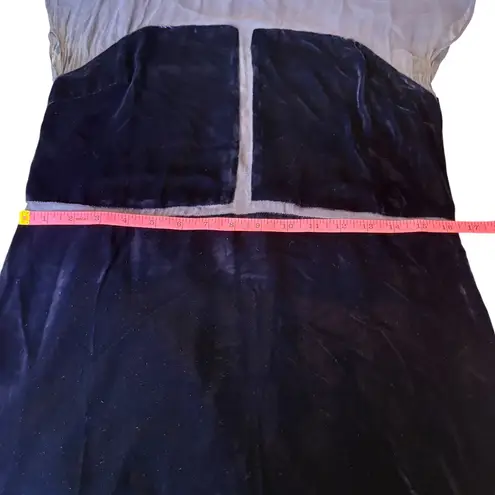 Funktional Velvet Silk blend Dress Blue Sequin Sheer Party Cocktail Mini Dress M Size M