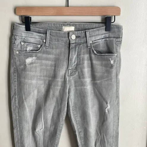 MOTHER Jeans The Dropout in Holy Smokes Grey Distressed Gray Size 26