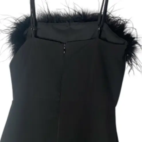 Edikted Black Feather Trim Mini Dress
XS (NWOT)