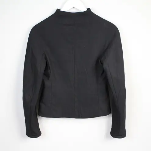 Moschino Vintage Cheap and Chic Black Virgin Wool-Blend Zip Jacket