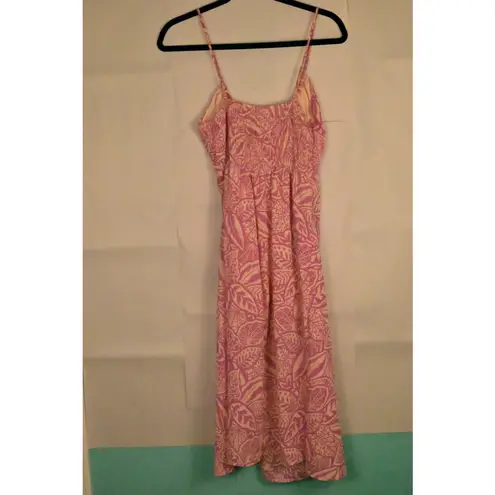 Sienna Sky Women's  Pink Beige Leaf Print Maxi Dress XS