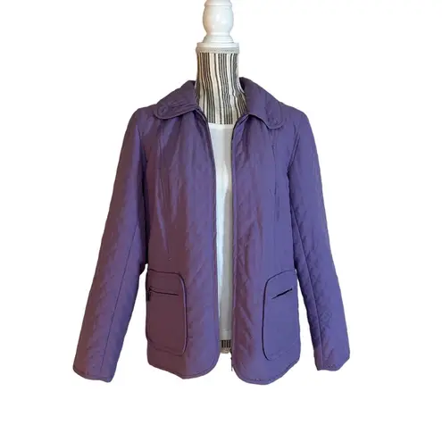 JM Collection Cozy Warm Lavender Purple Quilted Jacket