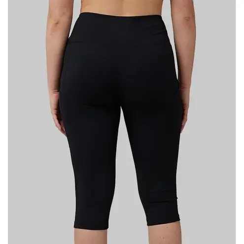 32 Degrees Heat 32 Degrees Set Of 2 Women's High Waist Active Crop Leggings Black/Green Size M