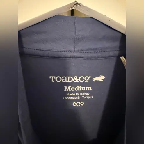 Toad&Co Summerdance Sleeveless Dress Navy Blue Mockneck Dress Size Medium