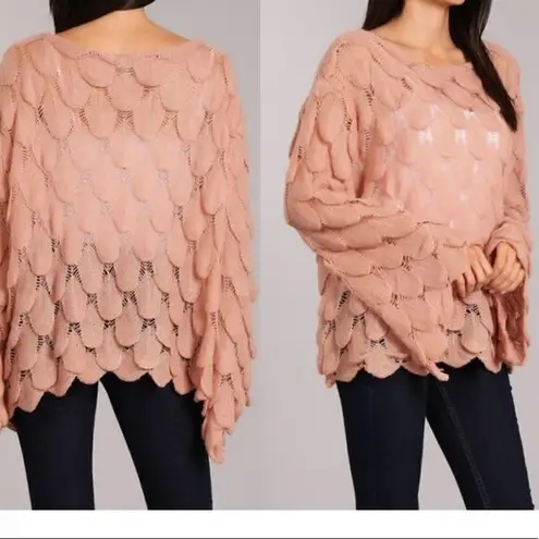 Lightweight Fish Scale Sweater Pink Size undefined