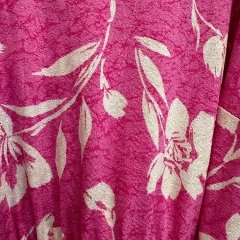 Lane Bryant  Cabo Flower Flutter-Sleeve V-Neck Knit Swing Dress Plus Size 14/16