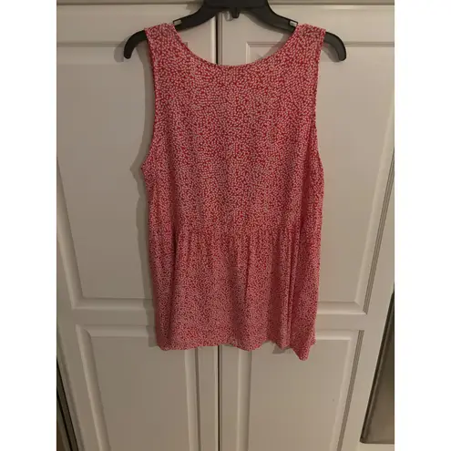 Weekend Suzanne Betro Red Floral Print Sleeveless Tank Top XL