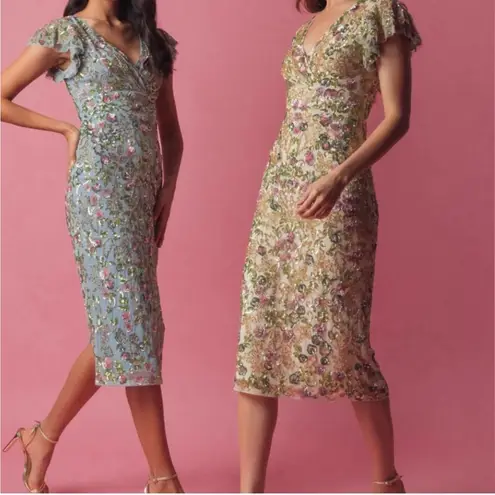 Mac Duggal Women's Beaded Floral Sheath Dress - Size 6