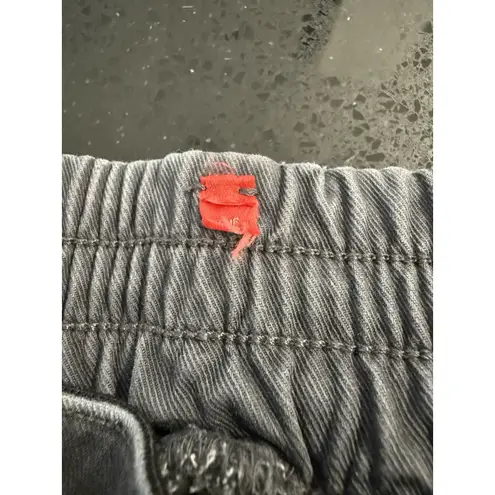 Spanx  Twill Cargo Jogger Pants L Washed Black High Rise Pull On Tummy Control - Image 6