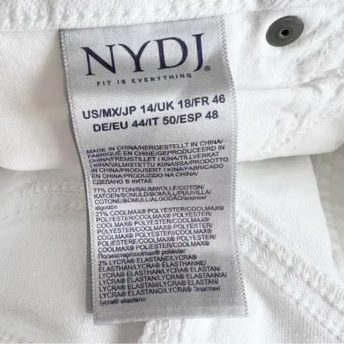 NYDJ Marilyn Straight Crop Jeans with Cuff Detail Cool Embrace Liftxtuck Sz 14