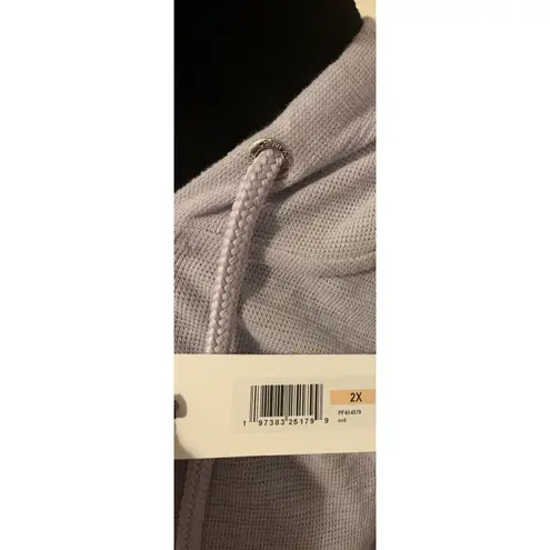 Calvin Klein  Women's‎ Waffle knit Light Purple  Zip Hoodie 2X