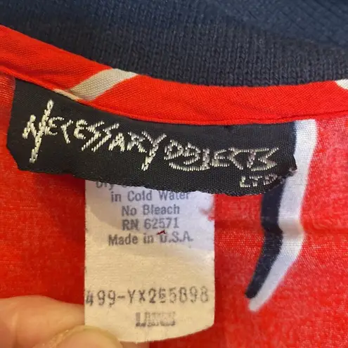 Necessary Objects Ltd. Vintage Abstract Button Down Long Sleeve Top Sz XXL