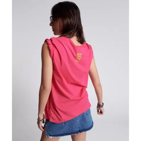  Fluorescent Pink Glow One Teaspoon Logo Tee Shirt NWT Size XXL