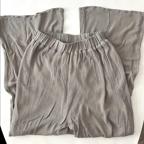 West Kei x Nordstrom Sage Green Super Wide Leg Flowy Gauze Pants XS