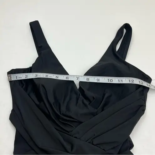 MiracleSuit Crossover With Mesh One Piece Swimsuit Womens SZ 10 Swim Black NWOT - Image 7