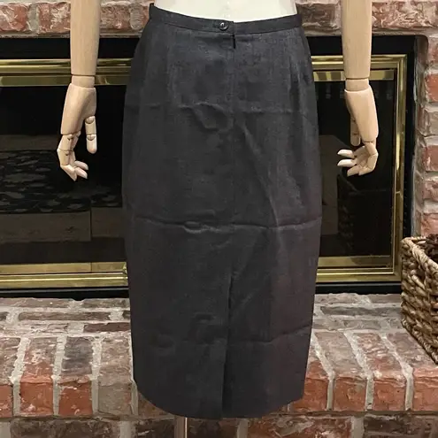 Armani Collezioni Giorgio grey wool-blend midi pencil skirt / 6/ EUC