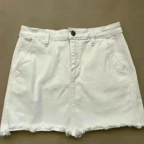 Kancan White Denim Skirt Large Pocket Denim Skirt : S