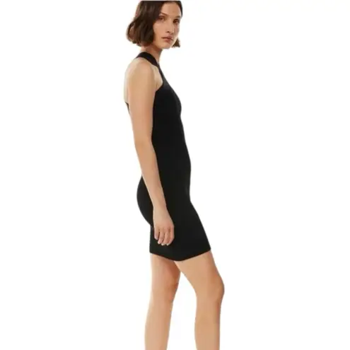 Sincerely Jules Aritzia Sculpt Knit Criss Cross Halter Dress Black Medium NWT